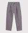 Pantaloni con pinces in flanella di cotone bambino grigio