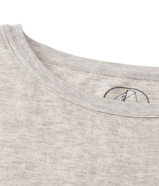 Maxi t-shirt donna in tubique extra-fine chiné grigio BELUGA CHINE