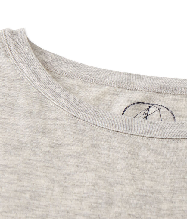 Maxi t-shirt donna in tubique extra-fine chin&eacute; grigio