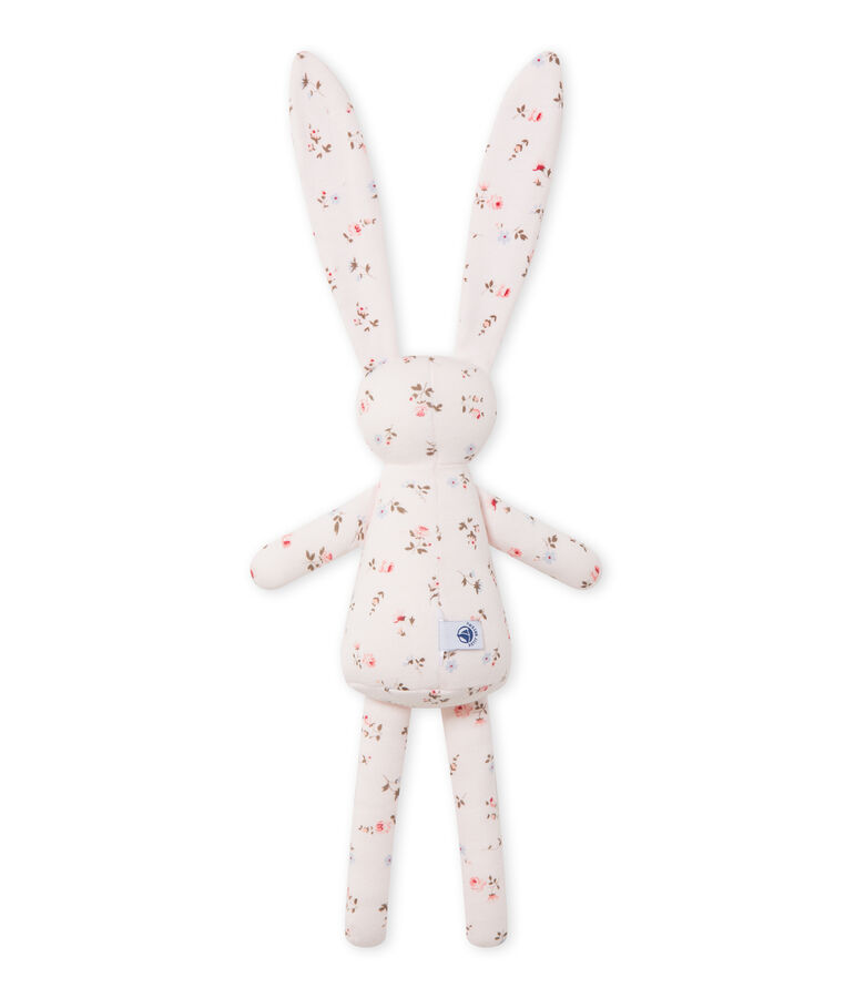 Doudou lapin b&eacute;b&eacute; mixte imprim&eacute; rosa/multicolore