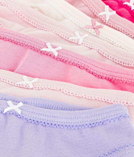 Set di slip in cotone a tinta unita bambina variante 1