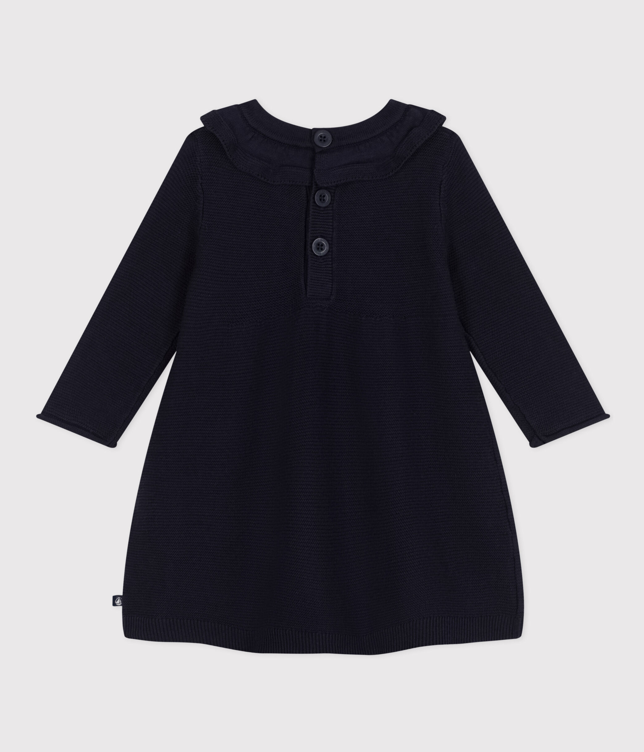 Abito a manica lunga in tricot per beb&egrave; blu