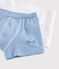 Confezione da 2 boxer millerighe blu a costine bambino variante 1