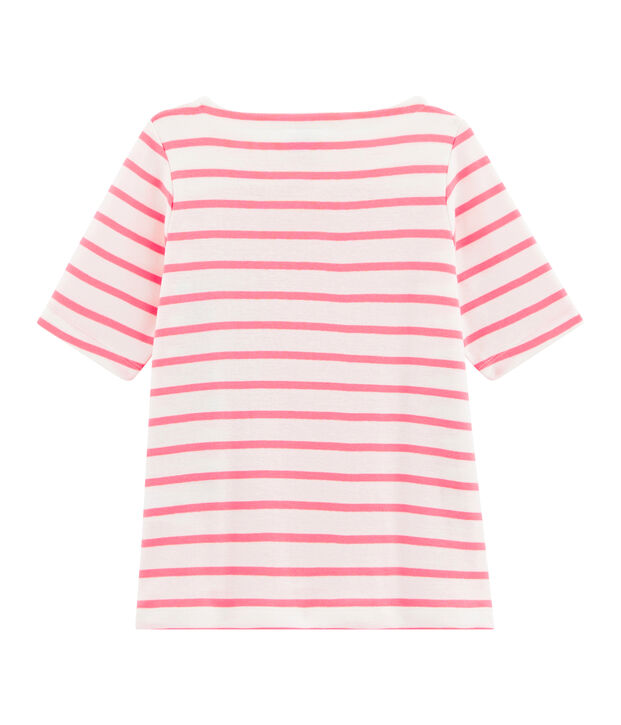 T-shirt bambina bianco/rosa