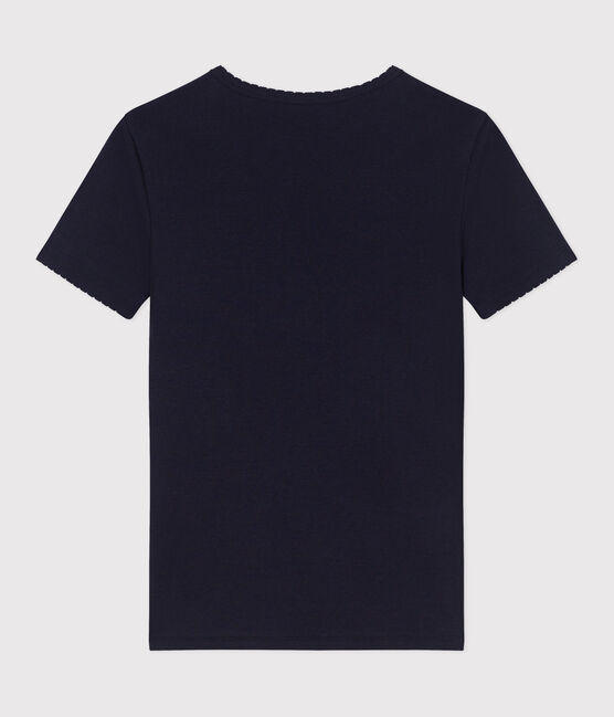 T-shirt donna L'Iconique Cocotte in cotone tinta unita blu SMOKING