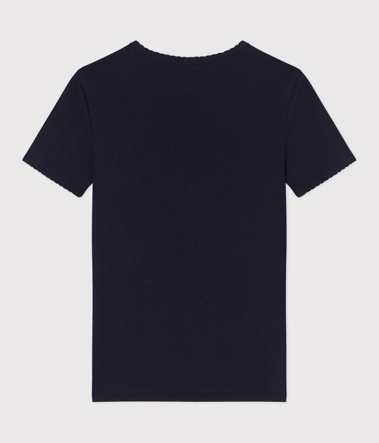 T-shirt donna L'Iconique Cocotte in cotone tinta unita blu