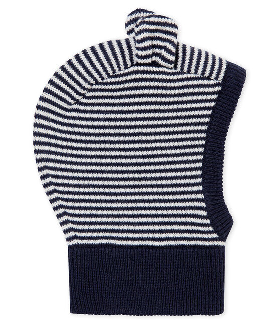 Passamontagna bebè unisex blu SMOKING/bianco MARSHMALLOW