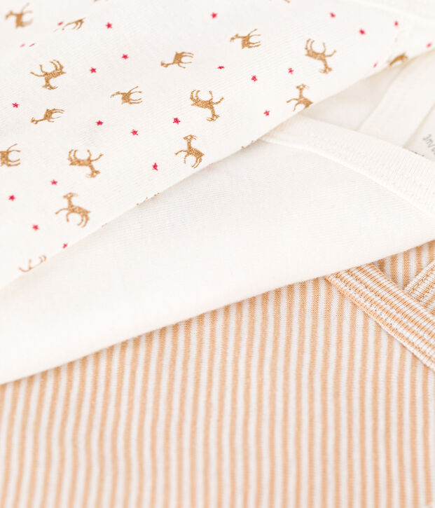 CONFEZIONE DA 3 BODY A MANICHE LUNGHE IN COTONE PER NEONATI multicolore