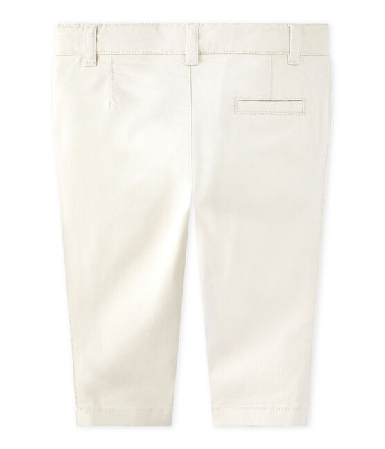 Pantalone bebè bambino in tessuto bianco Feta