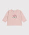 T-shirt bebè a maniche lunghe in cotone rosa SALINE