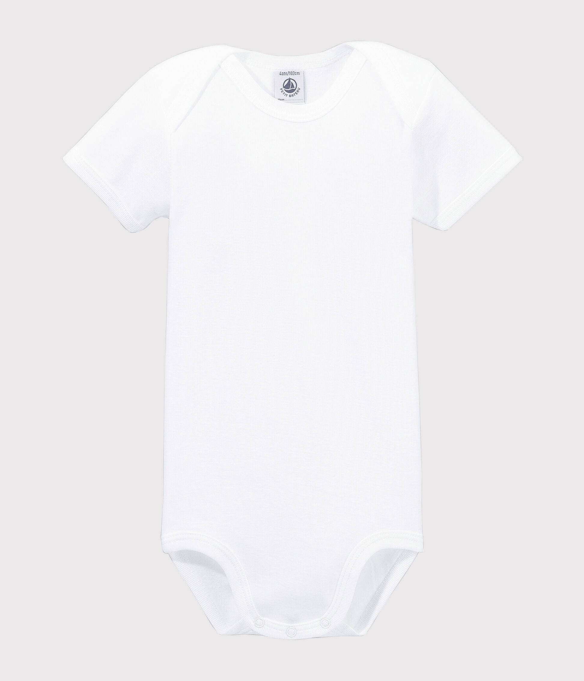 Body bianco manica corta bebè ECUME | Petit Bateau