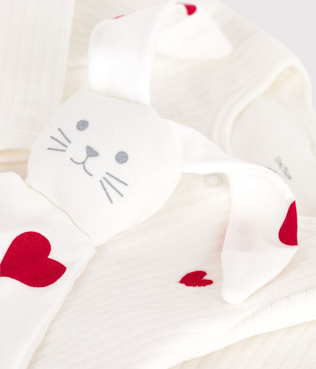 Completo regalo nascita in ciniglia multicolore