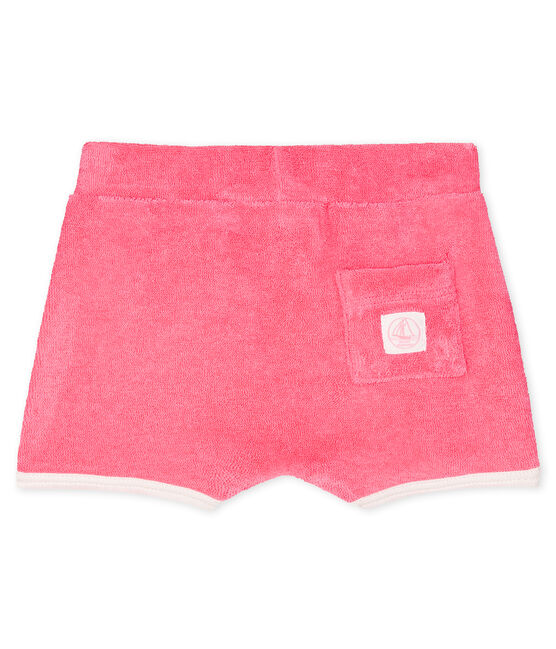 Short in spugna bebè femmina rosa CUPCAKE/bianco MARSHMALLOW