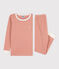 Pigiama snugfit millerighe unisex in cotone rosa BRANDY/bianco MARSHMALLOW