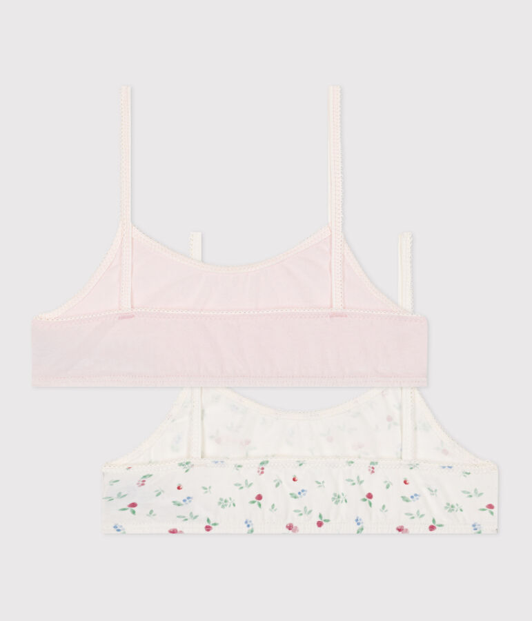 Set di 2 brassi&egrave;re in cotone ed elastan con frutti stampati bambina variante 1