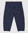 Pantaloni in molleton bebè. blu SMOKING/bianco MARSHMALLOW