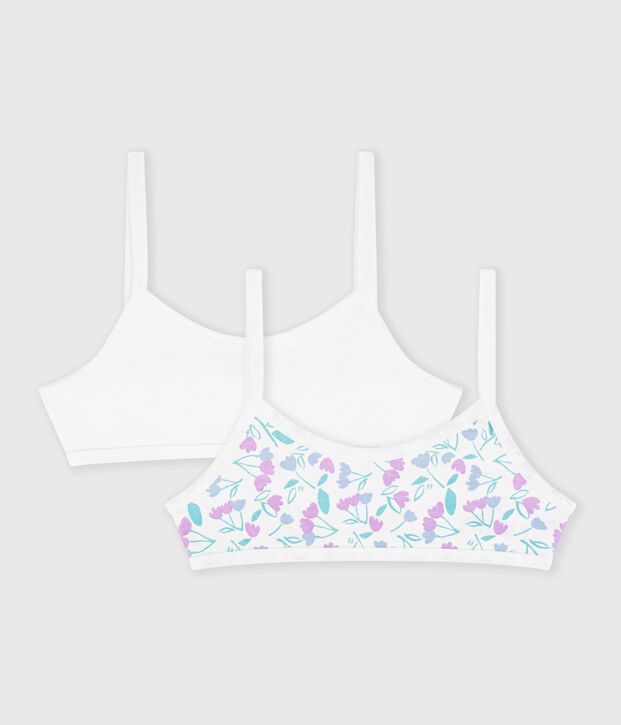 Lot de 2 brassi&egrave;res en coton multicolore