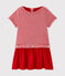 Abito bebé bambina millerighe rosso TERKUIT/bianco MARSHMALLOW