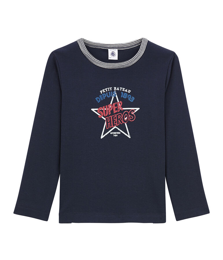 tee-shirta maniche lunghe bambino blu