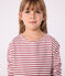Marinière in cotone bambina rosso MILK/ AMARANTE