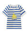 T-shirt bebé bambino a maniche corte bianco MARSHMALLOW/blu PERSE