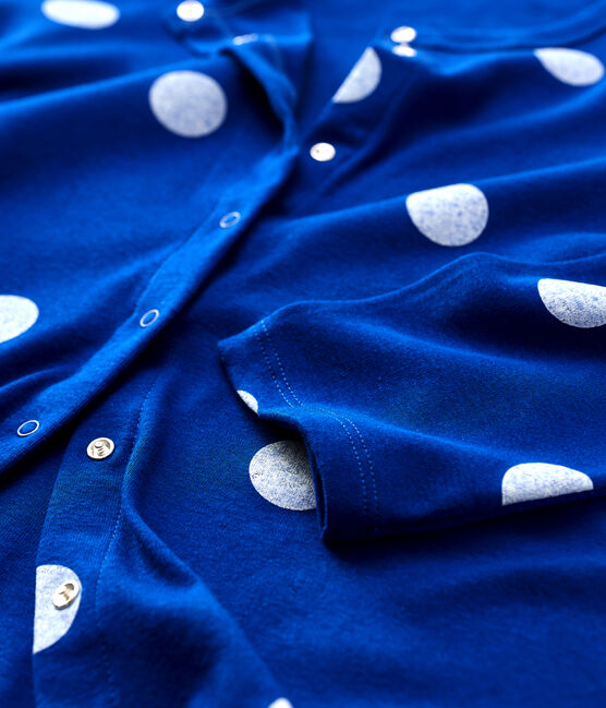 Cardigan in cotone/lino fantasia Donna blu SURF/bianco MARSHMALLOW