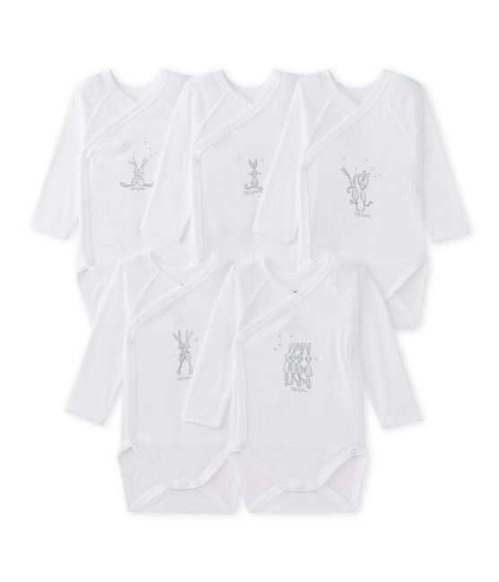 Lotto di 5 bodies a maniche lunghe per bebé unisex variante 1