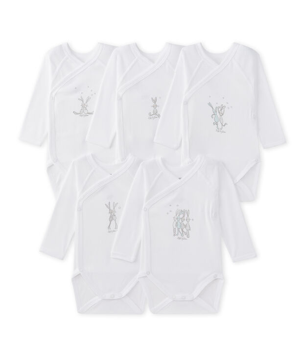 Lotto di 5 bodies a maniche lunghe per beb&eacute; unisex multicolore