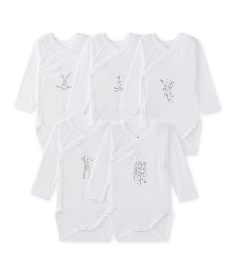Lotto di 5 bodies a maniche lunghe per beb&eacute; unisex multicolore
