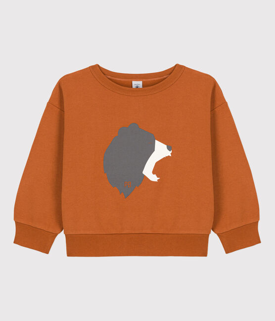 Felpa stampata in molleton bambina / bambino marrone ECUREUIL