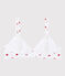 Reggiseno imbottito cuore rosso ragazza in cotone biologico e elastan bianco MARSHMALLOW/rosso PEPS