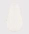 Sacco nanna in ciniglia con balena stampata neonato TOG 3 bianco MARSHMALLOW/ HERBIER