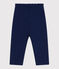 Joggers in cotone tinta unita neonato blu MEDIEVAL