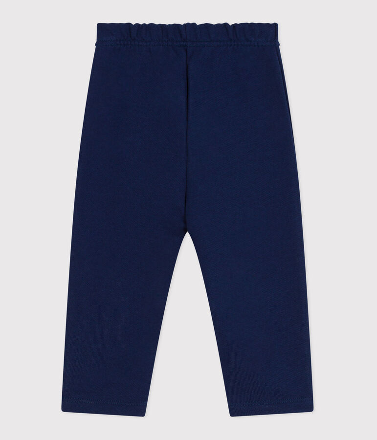 Joggers in cotone tinta unita neonato blu MEDIEVAL