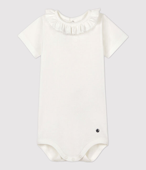 Body a manica corta e con colletto bianco MARSHMALLOW