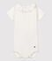 Body a manica corta e con colletto bianco MARSHMALLOW
