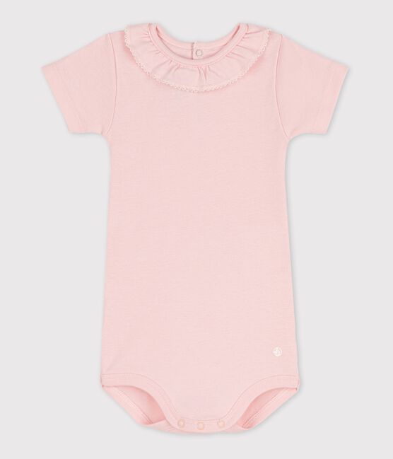 Body a manica corta e con colletto rosa MINOIS