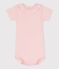 Body a manica corta e con colletto rosa MINOIS