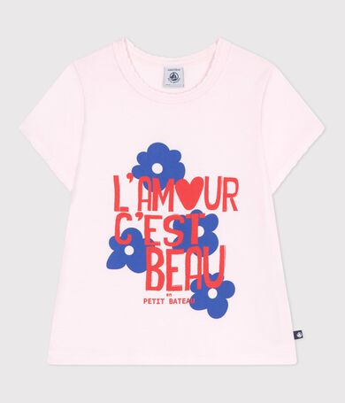T-shirt a maniche corte in cotone bambina