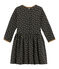 Abito per bambina in jacquard nero CITY/giallo DORE