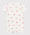 Tutina corta in cotone con granchi neonato bianco MARSHMALLOW/bianco MULTICO