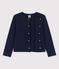 Cardigan in cotone bio bambina blu SMOKING