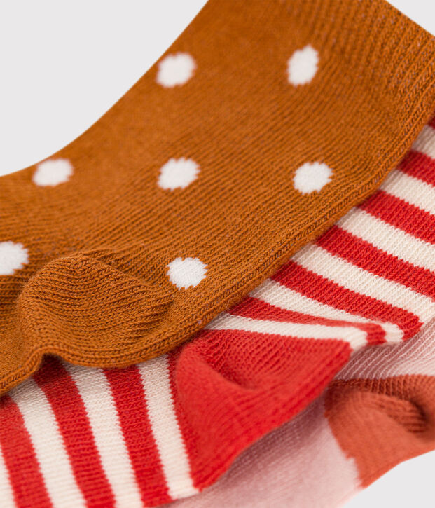 Confezione da 3 paia di calzini beb&egrave; multicolore