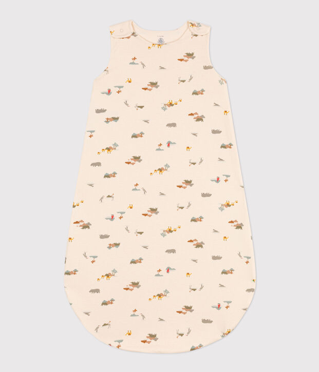 Sacco nanna leggero in cotone TOG 0.8 ecru/multicolore