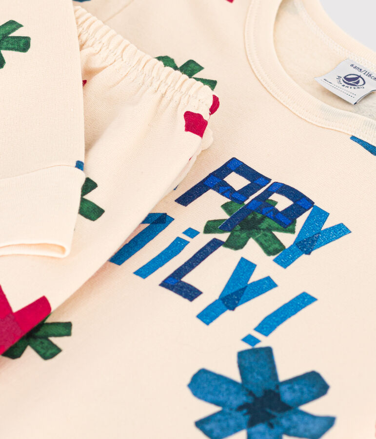 Pigiama bambino unisex in tessuto felpato motivo stella bianco AVALANCHE/ MULTICO