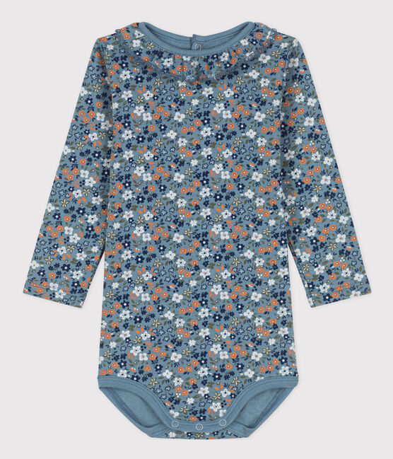 Body in cotone a fiori a manica lunga con colletto  ROVER/ MULTICO