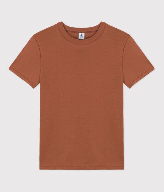 T-shirt L'ICONIQUE girocollo in cotone da donna marrone CINA