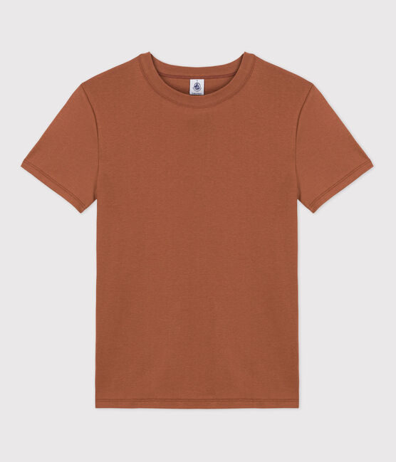 T-shirt L'ICONIQUE girocollo in cotone da donna marrone CINA