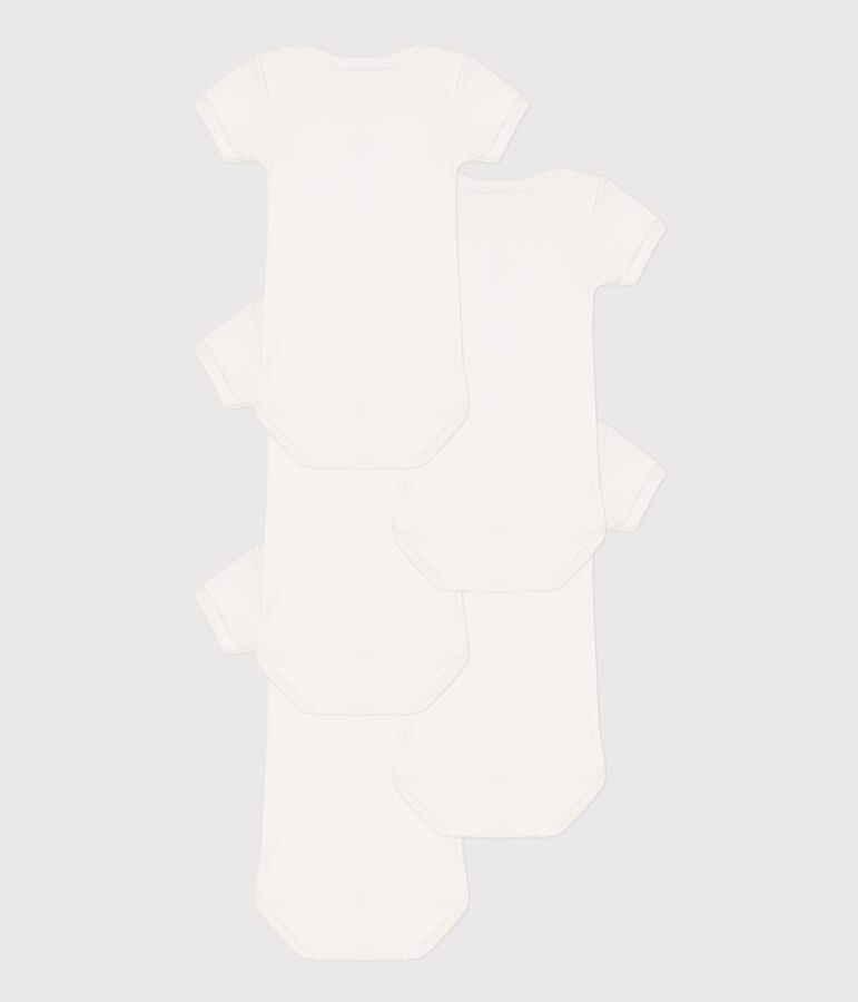 Confezione da 5 body a maniche corte in cotone motivo conigli multicolore