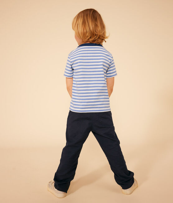 T-shirt a righe in jersey leggero bambino GAULOISE/ MARSHMALLOW